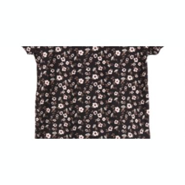 Epic Threads Big Girl's Floral Print T-Shirt Black Size Medium. View a larger version of this product image.