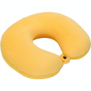 Infinity Merch Memory Foam U Shaped Travel Pillow Yellow. View a larger version of this product image.