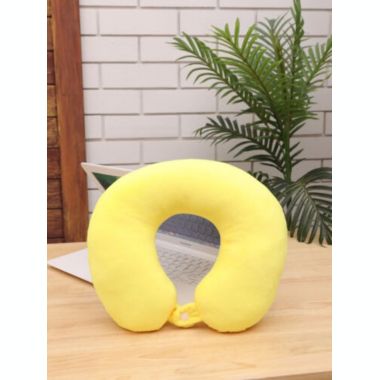 Infinity Merch Memory Foam U Shaped Travel Pillow Yellow. View a larger version of this product image.