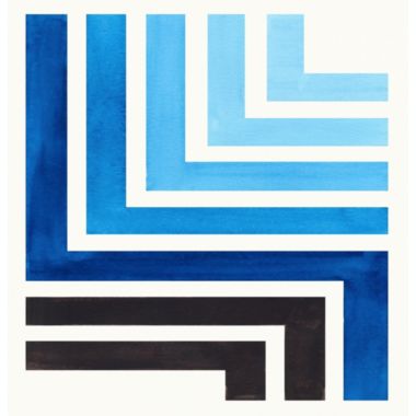 Americanflat 71" x 74" Shower Curtain, Blue Aztec Pattern by Ejaaz Haniff. View a larger version of this product image.