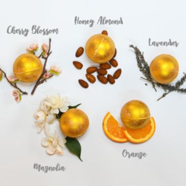 Lovery 24K Gold Bath Bombs Gift Box, 9 Handmade Spa Bombs. View a larger version of this product image.