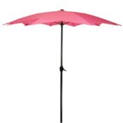 Northlight 8.85ft Outdoor Patio Lotus Umbrella with Hand Crank, Pink