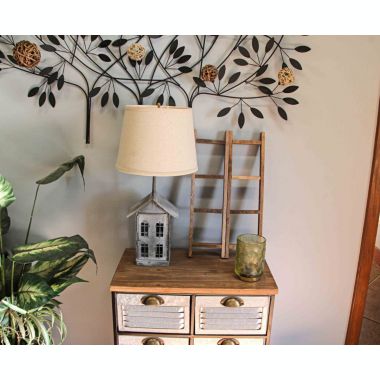 Direct International Set of 2 Distressed Finish 20 Inch Wooden Decorative Ladders Farmhouse Decor. View a larger version of this product image.