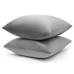 Cheer Collection Velour Throw Pillows - Set of 2 Decorative Couch Pillows - 18