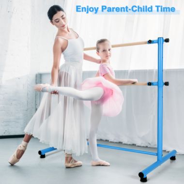 Slickblue 47 Inch Double Ballet Barre with Anti-Slip Footpads. View a larger version of this product image.