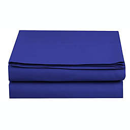 Elegant Comfort Flat Sheet 1500 Thread Count Quality 1-Piece Queen Size in Royal Blue
