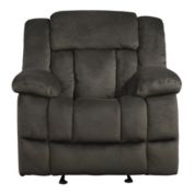 Lazzara Home Magnus Chocolate Microfiber Upholstered Reclining Chair
