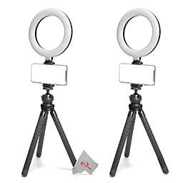 Vivitar 2pcs  6 Inches LED Ring Light Dimmable Lamp for Iphone Smartphone for Vlogging