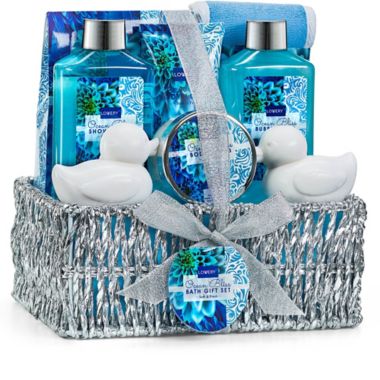 Lovery Home Spa Gift Basket In Heavenly Ocean Bliss Scent - 9pc set. View a larger version of this product image.