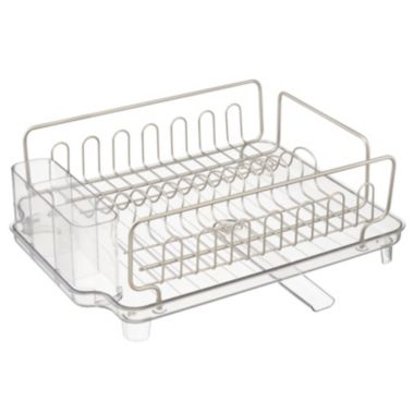 mDesign Large Kitchen Dish Drying Rack / Drainboard, Swivel Spout. View a larger version of this product image.