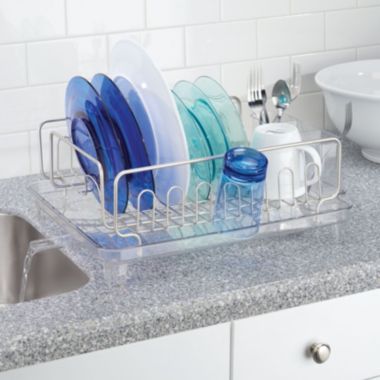 mDesign Large Kitchen Dish Drying Rack / Drainboard, Swivel Spout. View a larger version of this product image.