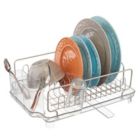 Alternate image 2 for mDesign Large Kitchen Dish Drying Rack / Drainboard, Swivel Spout