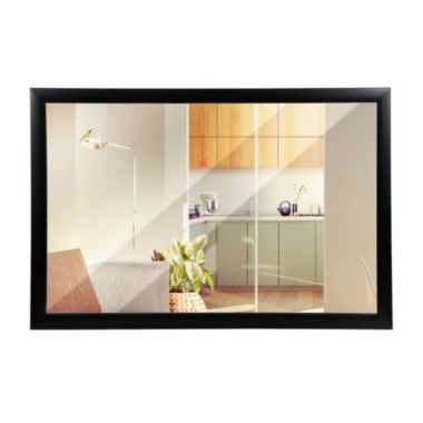 Infinity Merch Modern Bathroom Rectangular Mirror Black. View a larger version of this product image.