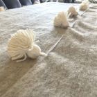 Alternate image 1 for BeldiNest Handwoven Moroccan Wool Blanket Solid Color (white, Grey) 118"x78"