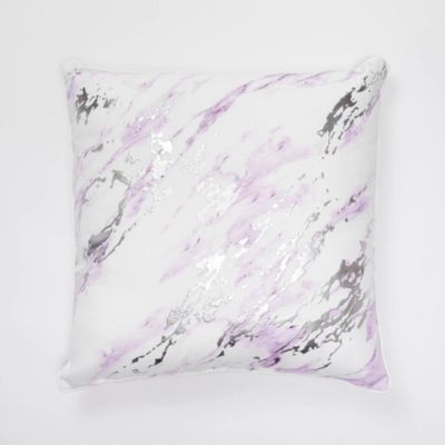 Dormify Metallic Marble Throw Pillow 20" x 20" Purple
