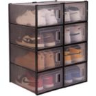 Alternate image 1 for Uhome Lite Storage Shoe Box, Foldable Clear Sneaker Display Box, Stackable Storage Bins