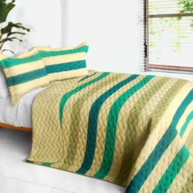 Blancho Bedding Distant Lands 3PC Patchwork Quilt Set (Full/Queen Size). View a larger version of this product image.