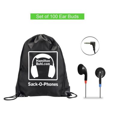 HamiltonBuhl - Earbuds 100 Pack Sack-O-Phones With Bag. View a larger version of this product image.