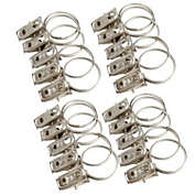 Stainless Steel Window Curtain or Shower Curtain Clips Set - Silver