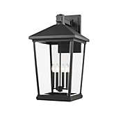 Z-Lite 4 Light Outdoor Wall Sconce - Clear Beveled