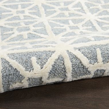 Nicole Curtis Series 2 7'9" x 9'9" Light Blue Indoor Rug. View a larger version of this product image.