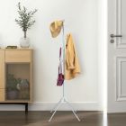 Alternate image 1 for Hivago Stand Hat Coat Metal Rack with Folding Base-White