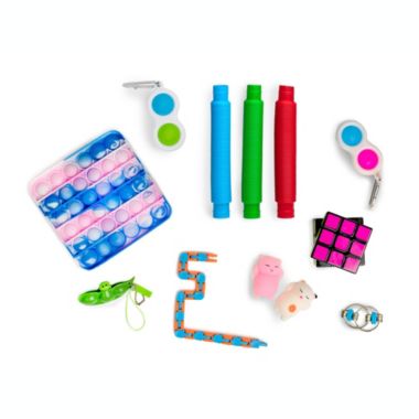 12-Piece Sensory Fidget Toy Set Simple Dimple, Pop Tubes, & More Satisfying Hand Popper Toys For Special Needs, ADD, ADHD Anxiety And Stress Relief Games, Novelty Gifts. View a larger version of this product image.