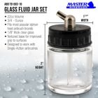 Alternate image 2 for Master Airbrush 10 Pack Master Airbrush TB-003, 3/4 oz Glass Jar Bottles with 60 degree Down Angle Adaptor Lid Assembly, Single-Action Siphon