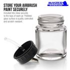 Alternate image 3 for Master Airbrush 10 Pack Master Airbrush TB-003, 3/4 oz Glass Jar Bottles with 60 degree Down Angle Adaptor Lid Assembly, Single-Action Siphon