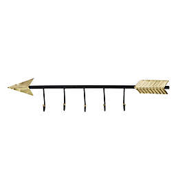 Cheungs Decorative Wall Decor Arrow With 5 Coat Hanger Hooks