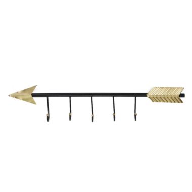 Cheungs Decorative Wall Decor Arrow With 5 Coat Hanger Hooks. View a larger version of this product image.