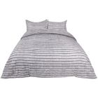 Alternate image 0 for PiccoCasa Comfortable 3-Piece Stripe Comforter Bedding Set Down Alternative Comforter Set with 2 Piece Pillow Shams Soft and Lightweight for All-Season Gray Queen