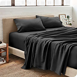 Bare Home Sheet Set - Premium 1800 Ultra-Soft Microfiber Sheets - Double Brushed - Hypoallergenic - Wrinkle Resistant (Black, Queen)