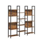 Alternate image 0 for BreeBe Industrial Brown Bookcase with 14 Storage Shelves