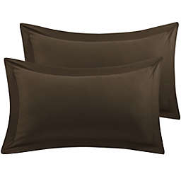 PiccoCasa Soft 1800 Series Microfiber Pillow Shams No Zipper Pillow Covers Queen(20