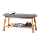 Alternate image 1 for Kitcheniva Bamboo Shoe Rack Bench Cushion Seat 2-Tier