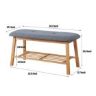 Alternate image 3 for Kitcheniva Bamboo Shoe Rack Bench Cushion Seat 2-Tier