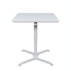 Alternate image 0 for Luxor 36" Pneumatic Height Adjustable Square Cafe Table - White