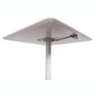 Alternate image 1 for Luxor 36" Pneumatic Height Adjustable Square Cafe Table - White