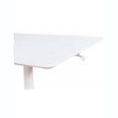 Luxor 36" Pneumatic Height Adjustable Square Cafe Table - White. View a larger version of this product image.