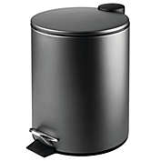 mDesign Round Step Garbage Trash Can, Removable Liner, 1.3 Gallon