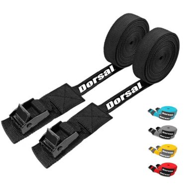 Dorsal DORSAL Surfboard Kayak SUP Surf Roof Rack Tie Down Straps 15 FT (Set of 2) (Gray). View a larger version of this product image.