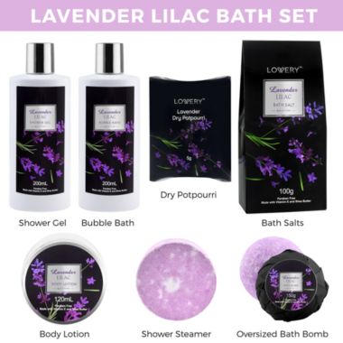 Lovery Lavender Handmade Bath and Body Gift Set, 8 Piece. View a larger version of this product image.