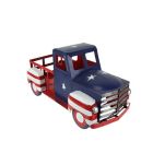 Alternate image 0 for Direct International Rustic Metal Vintage Patriotic Pickup Truck Planter Antique Red White Blue Decor