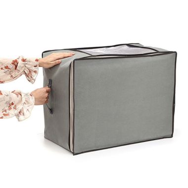 Stock Preferred 4-Pieces Under Bed Storage Organizer Bins in Dark Grey. View a larger version of this product image.