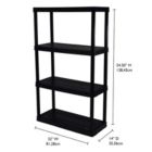Alternate image 3 for Gracious Living 4-Shelf Fixed Height Ventilated Medium Duty Shelving Unit