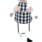 Alternate image 2 for Gallerie II Farmhouse Bobble Bunny Rabbit Buffalo Check Easter Figurine Decoration