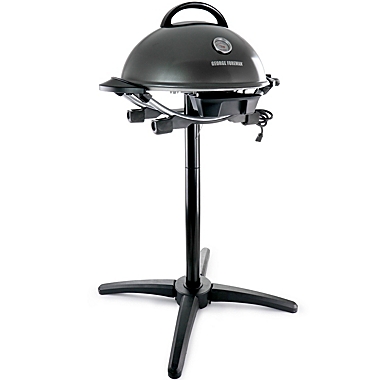 George Foreman 15-Serving Indoor/Outdoor Ceramic Coated Electric Grill in Gray. View a larger version of this product image.