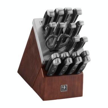 Henckels Statement 20-pc Self-Sharpening Knife Set with Block, Chef Knife, Paring Knife, Utility Knife, Bread Knife, Steak Knife, Dark Brown, Stainless Steel. View a larger version of this product image.