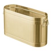 mDesign Decorative Metal Toilet Paper Stand with Storage for 6 Rolls